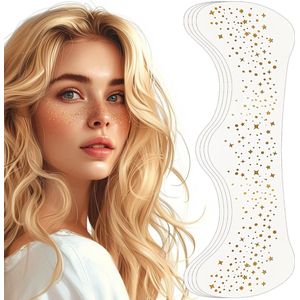 Glitter freckles goud - waterdichte gezichtstattoos - festival en party make-up - 4 stuks
