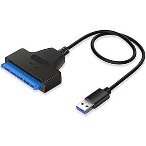 USB 3.0 naar SATA-adapterkabel voor 2,5 inch SSD- en HDD-schijven - Supersnelle Gegevensoverdracht - Externe Converter - 50 cm