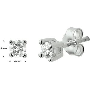 TFT Oorknoppen Diamant 0.40ct (2x0.20ct) H SI Witgoud Glanzend 4 mm x 4 mm