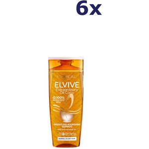 6x L'Oreal Elvive Extraordinary Oil Coconut Shampoo 400ml