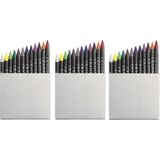 3x Waskrijtjes 12 stuks gekleurd - Crayons/wasco krijtjes - Kleuren/tekenen/knutselen