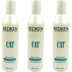 Redken 5th Avenue NYC CAT Protein Shampoo - milde volume + Gloss Hair Care - 3 x 250 ml