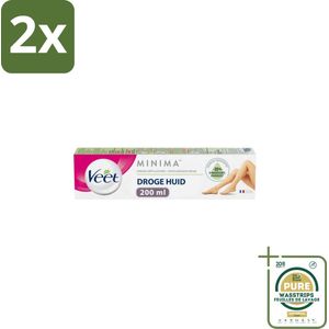 Veet Ontharingscrème Minima Droge huid 200 ml - Voordeelverpakking - 2 stuks - Veet Minima - Ontharing