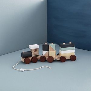 Kids Concept - Trein met Blokken - Voertuigen