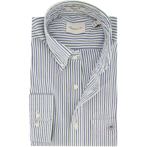 Gant - Overhemd - Groen - Gestreept - 100% Katoen