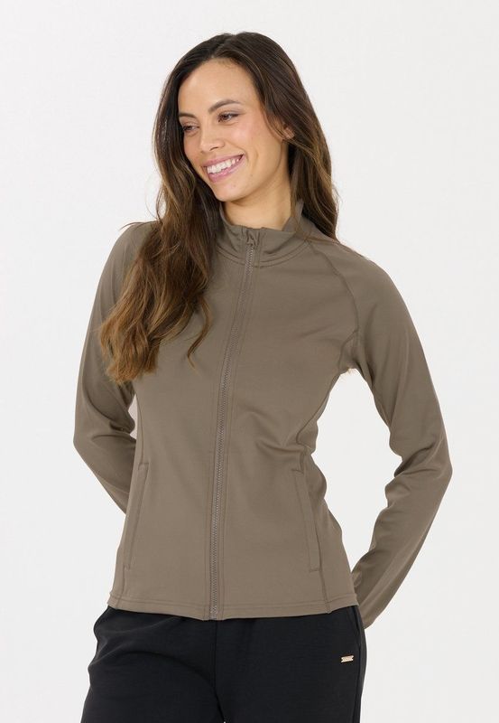 Athlecia - Krosa - Outdoorjas - Beige/Grijs - Trainingsjas