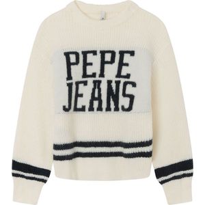 Pepe Jeans Savia Trui Beige,Wit 14 Years Meisje