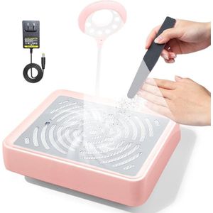 Nail Dust Collector - Herbruikbare Stofafzuiger voor Nagels, Manicure & Pedicure - Oplaadbare - Draadloze - Nagelstofafzuiger - Nageltafel - Nagelstyliste - 40 Watt - Roze
