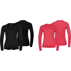 ODLO - Suw Top Crew Thermoset Active Warm - Zwart - 2-Pack Dames