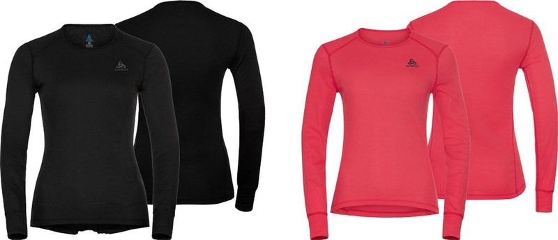 ODLO - Suw Top Crew Thermoset Active Warm - Zwart - 2-Pack Dames