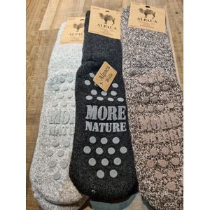 4 Paar - Alpaca Wollen Sokken - Huissokken - Maat 40-43 - Wintersokken - Met Anti Slip Noppen - Cadeau Artikel