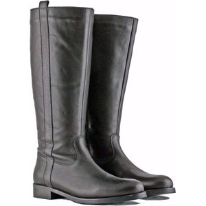 Jilsen Dames Laarzen Brede Schacht en Laarzen Brede Kuiten Kim in Zwart Kuitomtrek 44 cm, schoenmaat 41