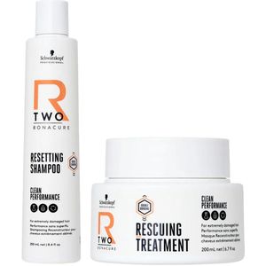 Schwarzkopf - R-TWO - Resetting Shampoo 250 ml & Rescuing Treatment 200 ml