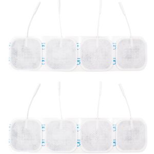 TensCare Elektroden Pads 50x50mm - 2x 4 stuks - Zelfklevend voor Gevoelige Huid - Geschikt voor TENS/EMS Elektrotherapie - Elektrodentherapie pads