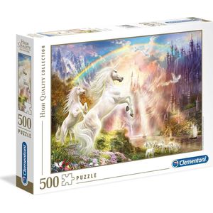 Clementoni - High Quality Puzzel Collectie - Sunset unicorns - 500 stukjes, puzzel volwassenen