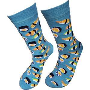 Verjaardag cadeautje voor hem en haar - Sokken - Sushi Salie sokken - Tennis Leuke sokken - Vrolijke sokken - Luckyday Socks - Sokken met tekst - Aparte Sokken - Socks waar je Happy van wordt - Maat 37-44
