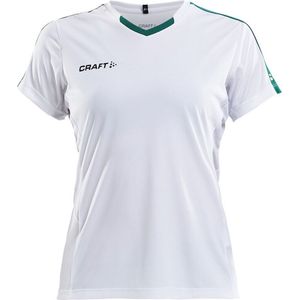 Craft Progress Contrast Shirt Korte Mouw Dames - Wit / Groen | Maat: M