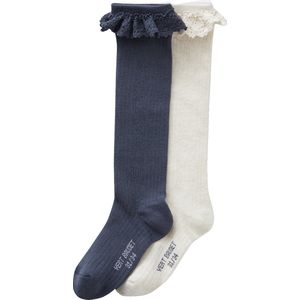 Sokken - Set van 2 Paar - Opengewerkt - Zacht Tricot - Meisjes