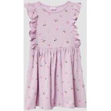 Jerseyjurk - Korte Jurk - All-over Print - Fladdermouwtjes