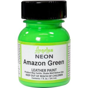 Angelus Leather Acrylic Paint - textielverf voor leren stoffen - acrylbasis - Neon Amazon Green - 29,5ml