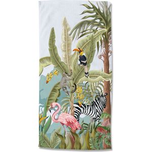 Prachtig kids velours strandlaken Crew - 75x150 - heerlijk zacht - comfortabel om op te liggen - vochtabsorberend - sneldrogend - hoogwaardige kwaliteit