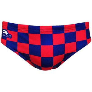 Turbo Squares Zwemslip Rood,Blauw M Man