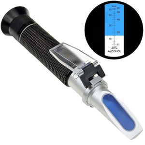 Zeer nauwkeurige alcoholrefractometer 0-80% v/v - Handheld alcoholmeter - Draagbare alcoholrefractometer - geschikt voor bourbon, wodka, gin, likeur, lager, mezcal, whisky, Schotse whisky en meer