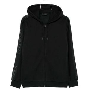 Emporio Armani - Sweatvest - Zwart - Met Ritssluiting en Capuchon