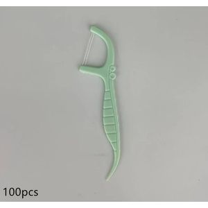 Tandenstokers - tanden flossen - flosdraad - dubbele flosdraad - voordeel verpakking 100 stuks - smaak- mint