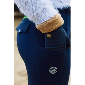 Donley winter paardrijbroek blauw comfortabel full grip mt 26 tm 44 winter rijbroek lekkere warme paardrijbroek
