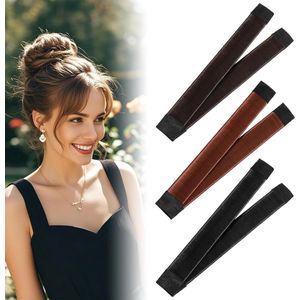 3 stuks balletbroodjesmakers voor dameshaar - Donutbroodjesmaker set met accessoires voor Franse vlecht, krultang, rolschotel, hoofdbanden voor vrouwen en kinderen met lang en kort haar (gemengde)