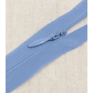 Blinde rits 40cm - Delfts blauw - naadverdekte rits - verstelbaar
