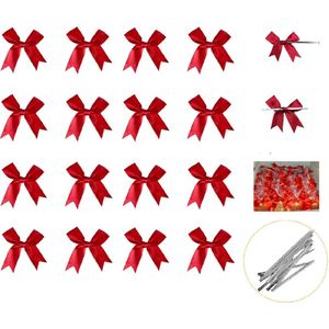 Mooie Satijn Cadeau strikjes 16 stuks - Satijnen gemixt kleuren - Kerst Cadeauverpakking strikjes| Feest cadeau| Kerst cadeau| Traktatie verjaardag