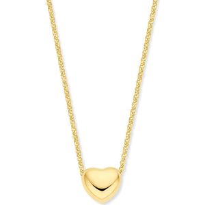 Collier Hart 1,5 Mm 40 + 5 Cm 3 Micron Zilver Verguld (Geel)