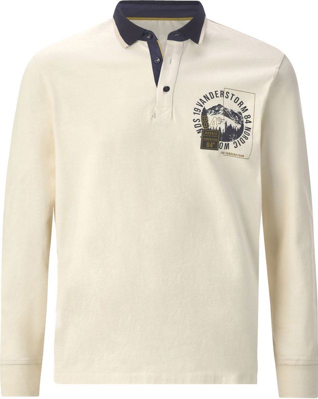 Jan Vanderstorm - OLSLAND - Poloshirt - Wolwit - Lange Mouwen
