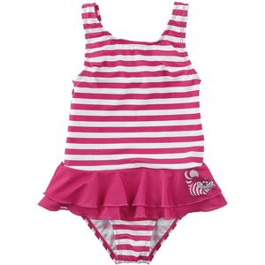 Alice In Wonderland Kids - Stripes Kinder badpak - roze/wit - 146/152