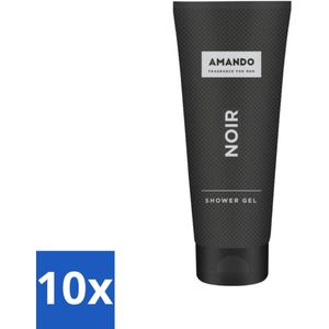 Amando - Noir - Douchegel - Voor Mannen - 200 ml - Bulkverpakking - 10 stuks
