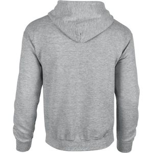 Gildan Zware Blend Unisex Adult Full Zip Hooded Sweatshirt Top (Sportgrijs)