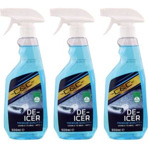 3-pack De-Icer - Ontdooispray - Ruit ontdooier - Antivries Spray - Auto - De-icer - Winter - Antivries - Ruitenontdooier