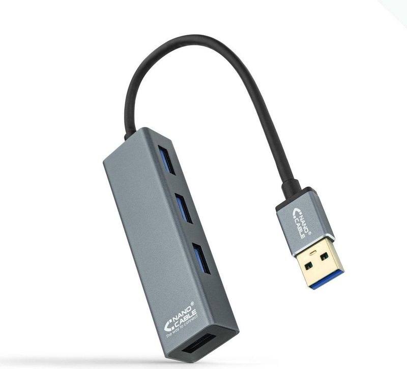 Nanocable - 10.16.4402 - Docking Station - Grijs - USB-C met 4 Havens