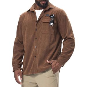 Casual Overhemd voor Heren - Corduroy Jas met Lange Mouwen
