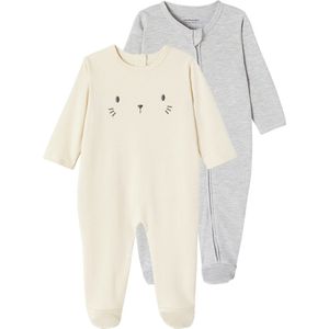 Vertbaudet - Set van 2 - Slaappakjes - Jongensbaby - Interlock