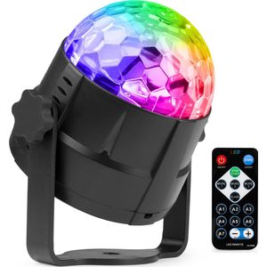 LED Discolamp met Afstandsbediening - Fuzzix Tornado Discolamp - Feestverlichting voor Kinderen en Volwassenen - Muziekgestuurd - Discobal