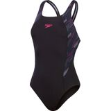 Speedo HyperBoom Splice Muscleback Zwart/Roze Sportbadpak - Maat 44