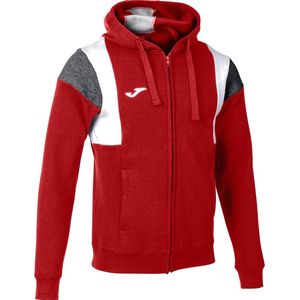 Joma Confort III Sweater Met Kap Heren - Rood / Wit / Donkergrijs Gemeleerd | Maat: L