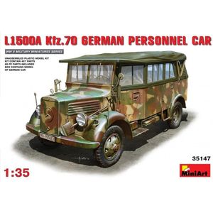 1:35 MiniArt 35147 Mercedes L1500A (Kfz.70) German Personnel Car Plastic Modelbouwpakket