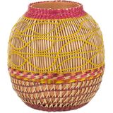 J-Line - Vaas Rieten Zeegras Mix Medium - 23x23x27cm