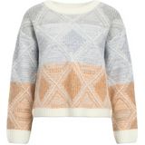 Object Kista Knit Pullover Cloud Dancer/Baby Lavender/Desert Sun