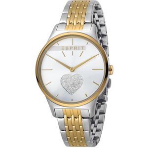 Esprit ES1L026M0235 horloge dames - zilver en goud - edelstaal