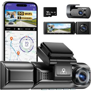 Dashcam voor auto voor en achter – Dual dashcam – Voor- en achtercamera – Autocamera – Full HD dashcam – Dashcam met nachtzicht – Dashcam met bewegingssensor – Groothoeklens – Parkeermodus – Loop recording – Dashcam met SD-kaart